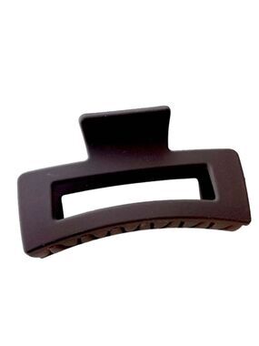 $10 (2 for $16) Large Matte Dark Chocolate Brown Rectangular Hair Claw Crab Clip